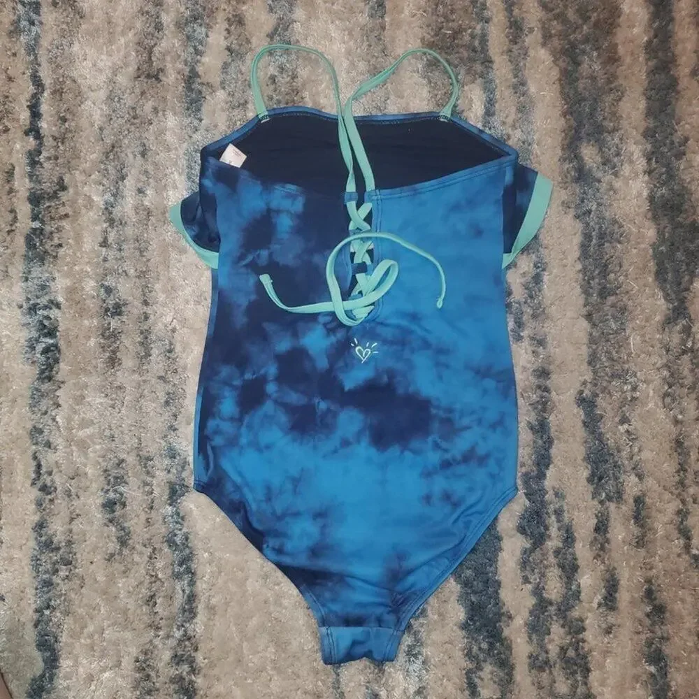 Justice Girls Tie Dye One Piece Swimsuit || EUC sz 8
